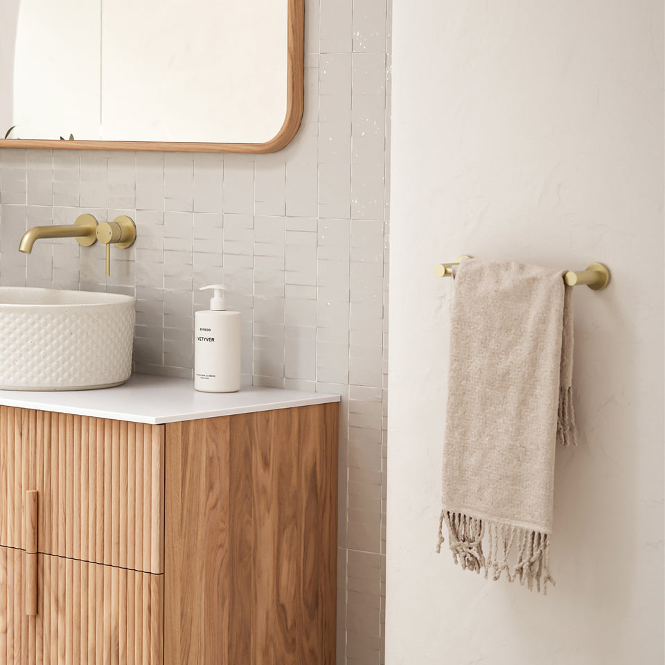 Caroma Liano II Hand Towel Rail - Brushed Brass