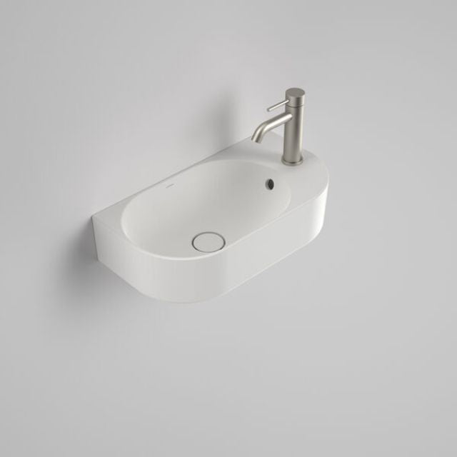Caroma Liano II Hand Wall Basin (1 Tap Hole) - Matte White (with Overflow) 853015MW - The Blue Space