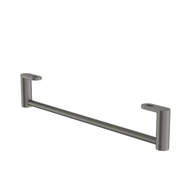 Angle Caroma Liano II Hand Wall Basin Integrated Towel Rail - Gunmetal 96457GM - The Blue Space