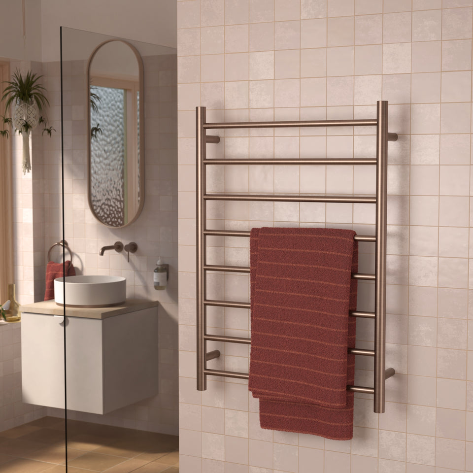 Caroma Liano II Heated Towel Ladder - Brushed Bronze