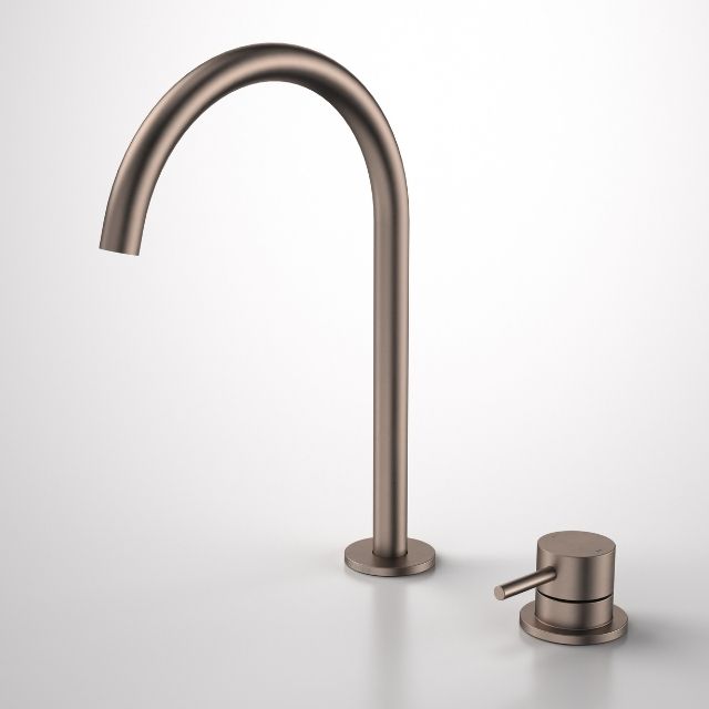 Caroma Liano II Hob Basin/Sink Mixer Set 200mm - Brushed Bronze