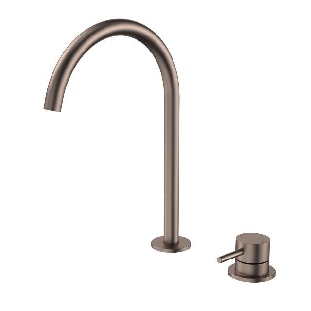 Caroma Liano II Hob Basin/Sink Mixer Set 200mm - Brushed Bronze