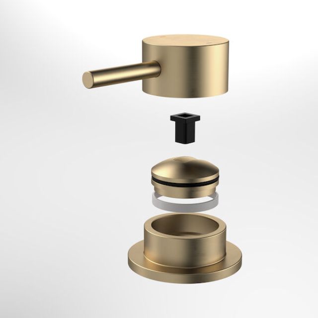 Full Caroma Liano II Hob Mixer - Trim Kit - Brushed Brass 96402BB - The Blue Space
