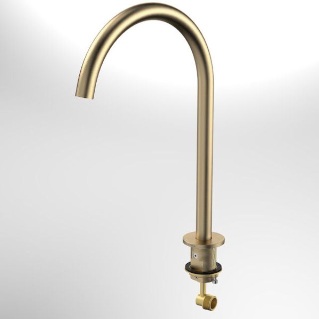 Caroma Liano II Hob Swivel Outlet 200mm - Brushed Brass