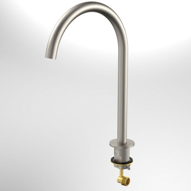 Caroma Liano II Hob Swivel Outlet 200mm - Brushed Nickel