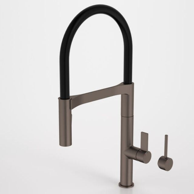 Caroma Liano II Pull Down Sink Mixer with Dual Spray - Brushed Bronze