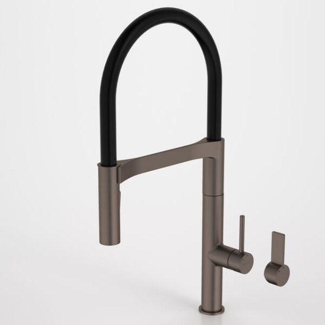 Caroma Liano II Pull Down Sink Mixer with Dual Spray - Brushed Bronze
