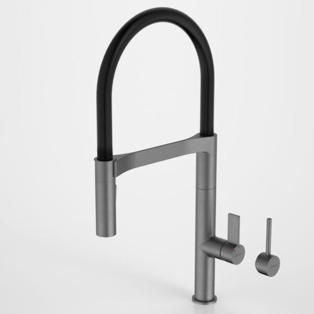 Caroma Liano II Pull Down Sink Mixer with Dual Spray - Gunmetal