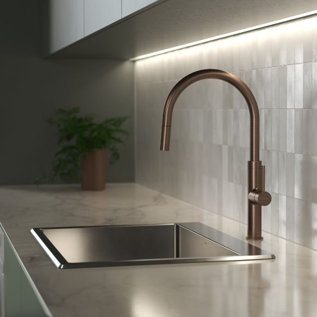 Caroma Liano II Pull Out Sink Mixer - Brushed Bronze