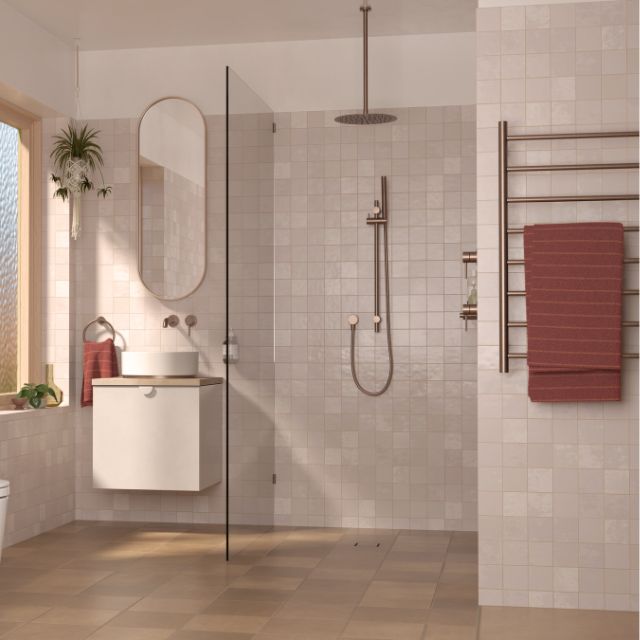 Caroma Liano II Rail Shower - Brushed Bronze