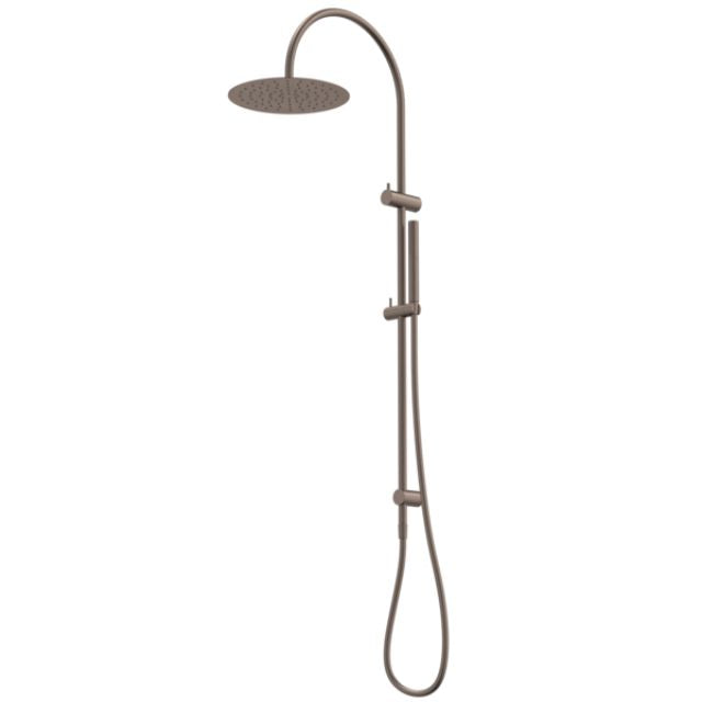 Caroma Liano II Rail Shower with Overhead - Brushed Bronze