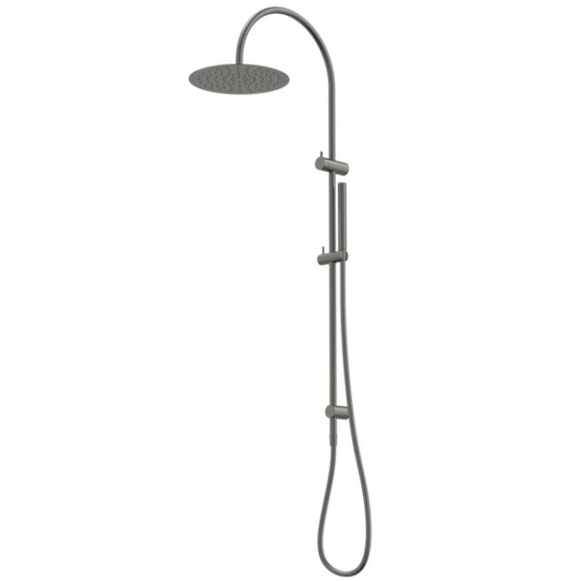 Caroma Liano II Rail Shower with Overhead - Gunmetal