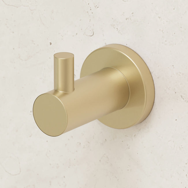 Caroma Liano II Robe Hook  Brushed Brass | The Blue Space