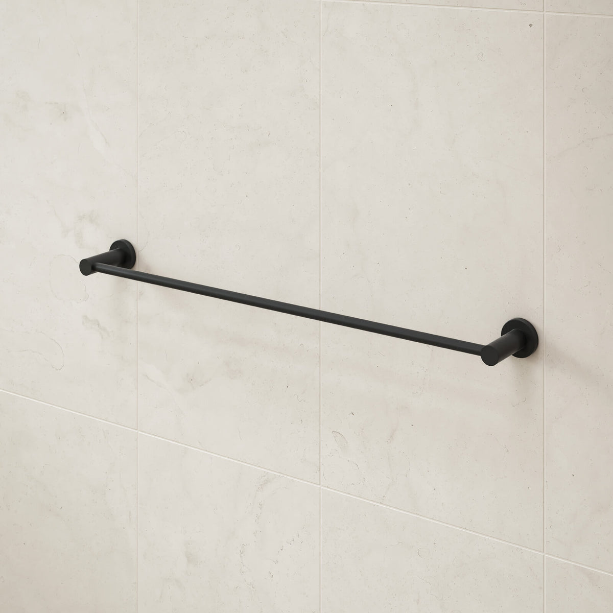 Caroma Liano II Single Towel Rail 640mm Matte Black | The Blue Space