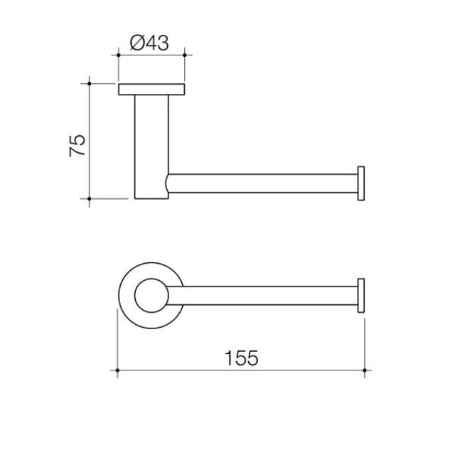 Caroma Liano II Toilet Roll Holder - Matte Black