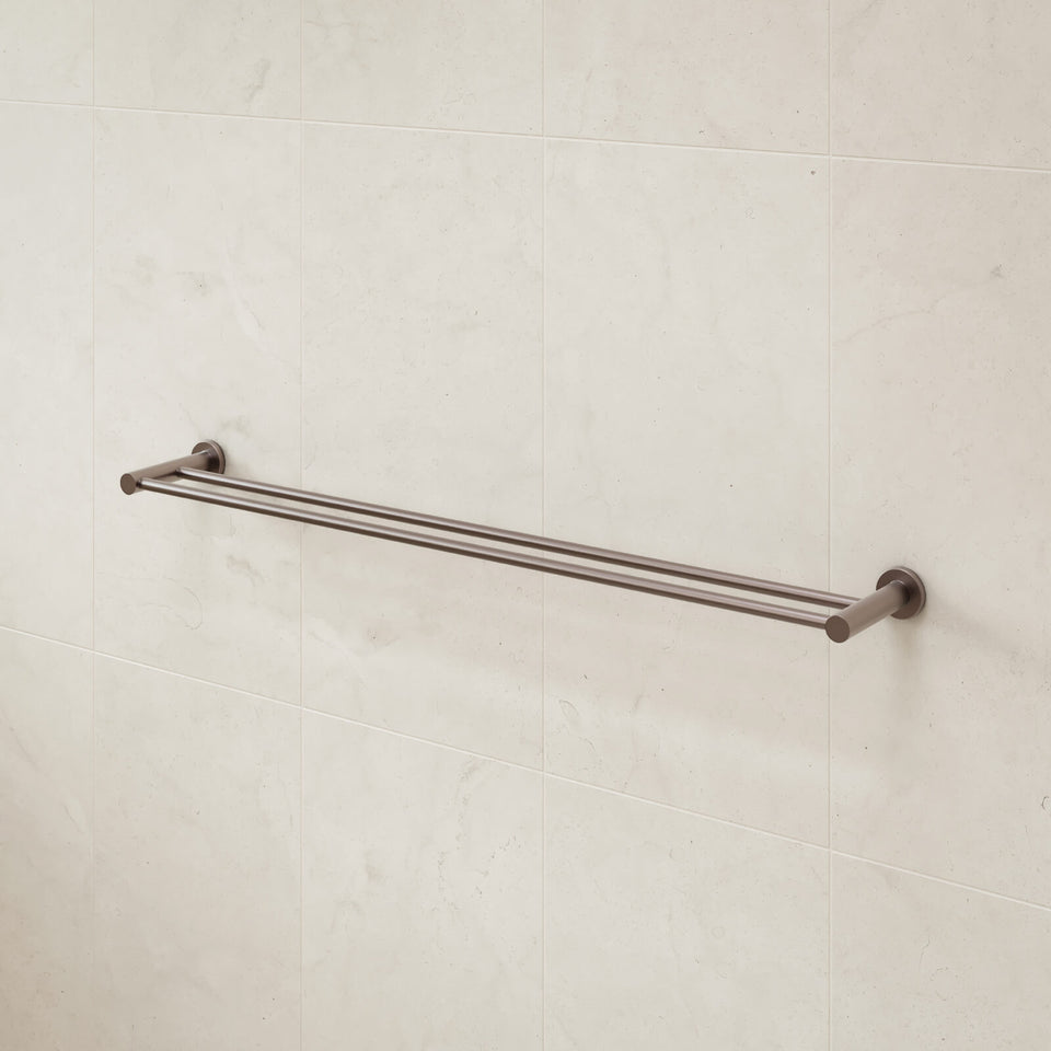 Caroma Liano II Double Towel Rail 840mm - Brushed Bronze