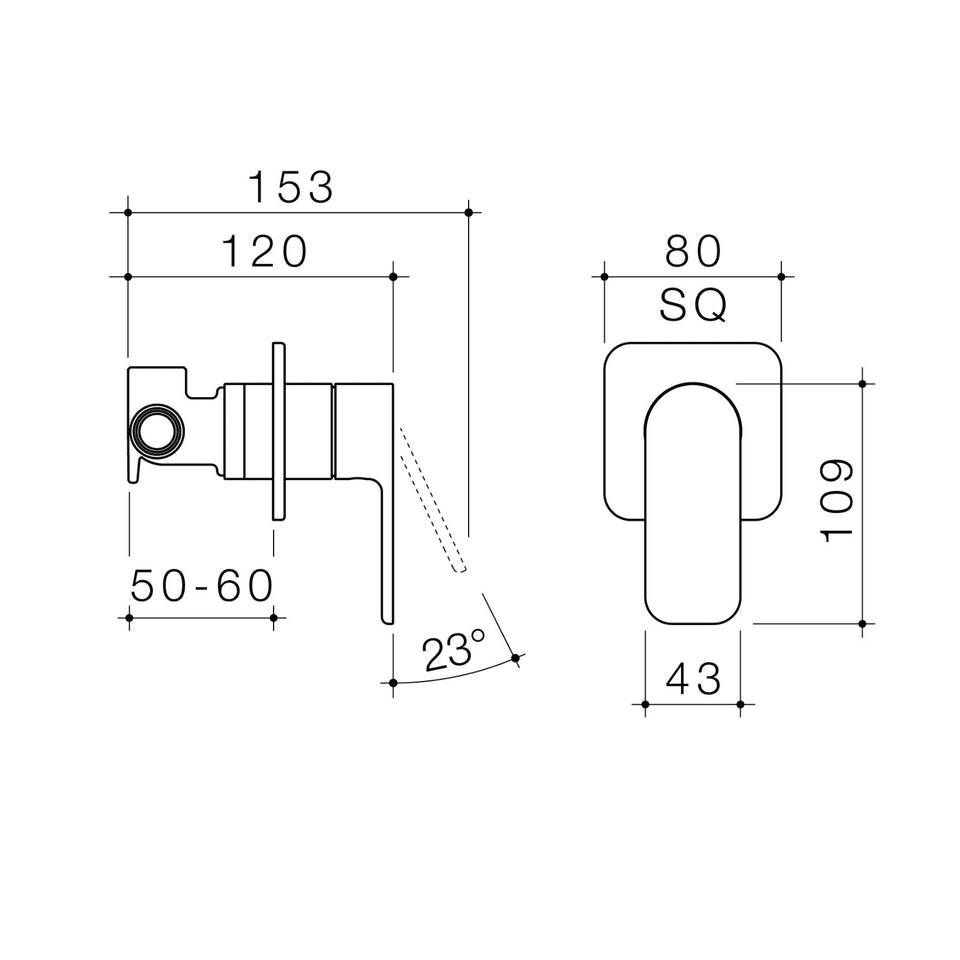 Caroma Luna II Bath/Shower Mixer - Brushed Brass