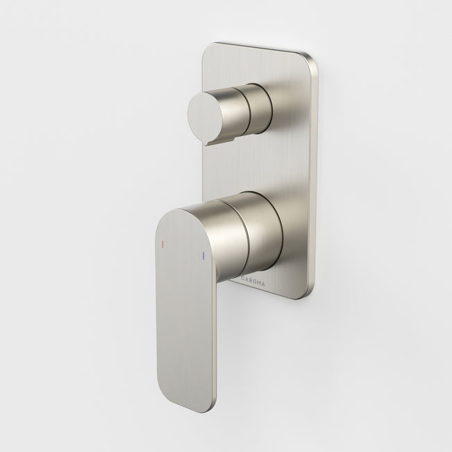 Caroma Luna II Bath/Shower Mixer with Diverter - Brushed Nickel 68202BN - The Blue Space