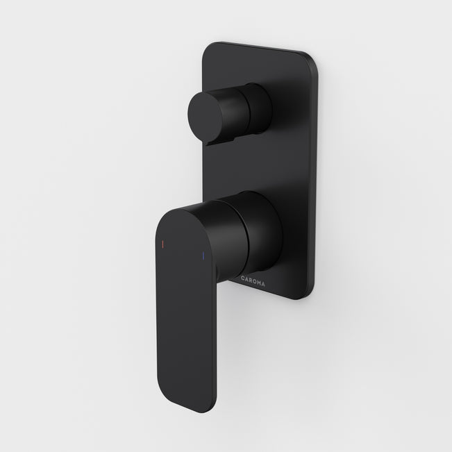 Caroma Luna II Bath/Shower Mixer with Diverter - Satin Black 68202BL - The Blue Space