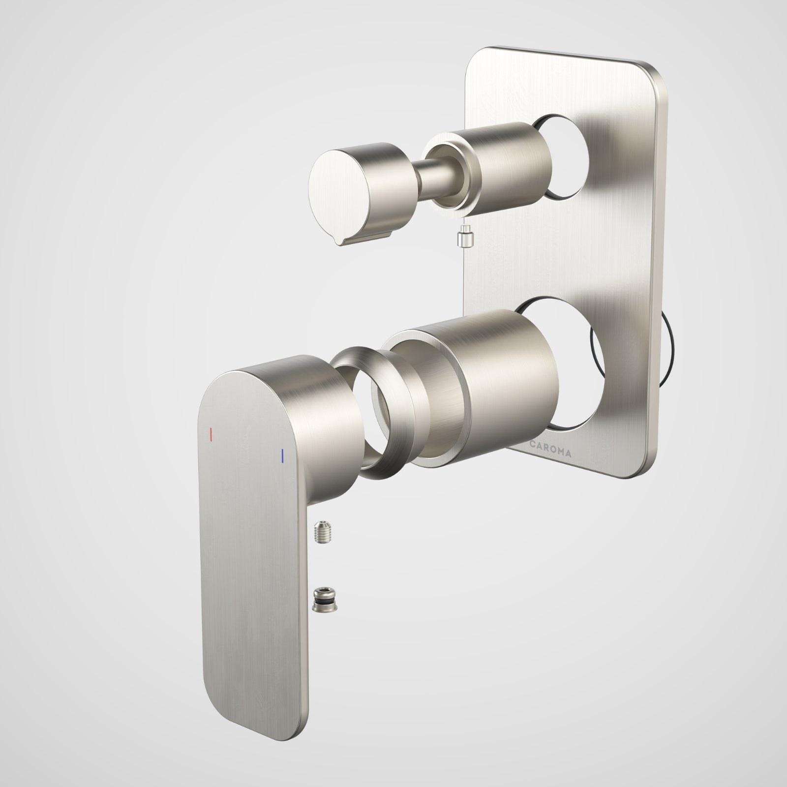 Caroma Luna II Bath/Shower with Diverter Trim Kit - Brushed Nickel 68210BN - The Blue Space