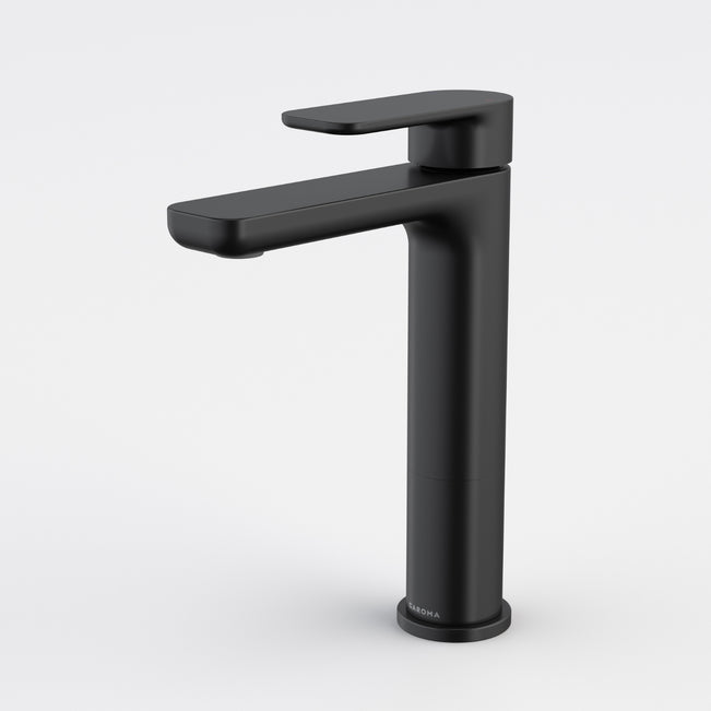 Caroma Luna II Mid Basin Mixer - Satin Black 68199BL6AF - The Blue Space