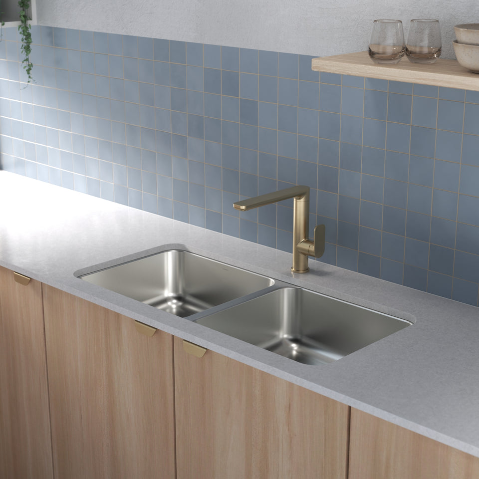 Caroma Luna II Sink Mixer - Brushed Brass