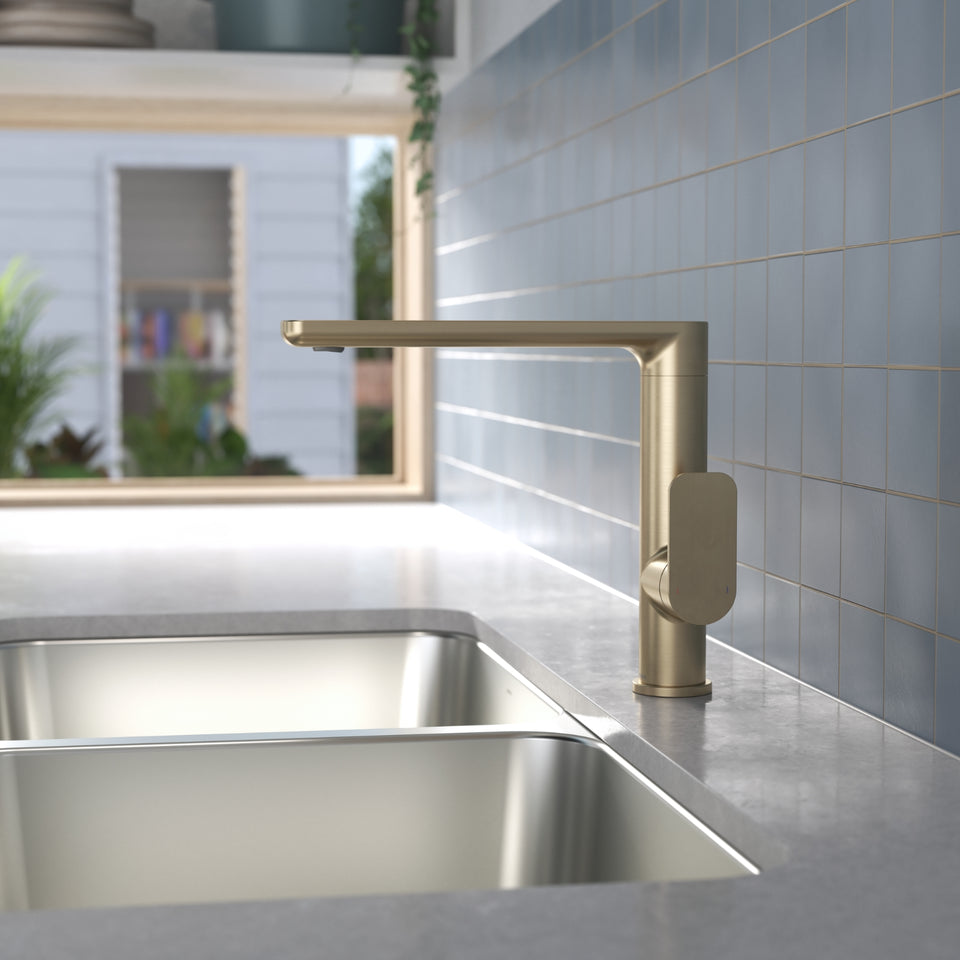 Caroma Luna II Sink Mixer - Brushed Brass