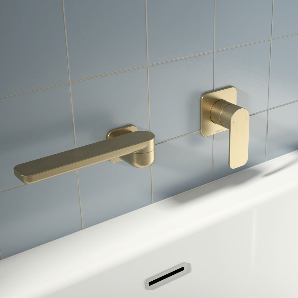 Caroma Luna II Swivel Bath Outlet 220mm - Brushed Brass