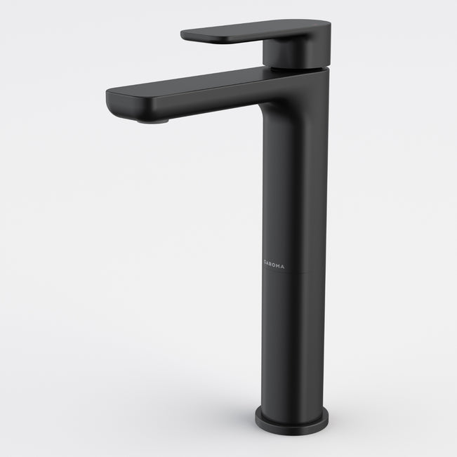 Caroma Luna II Tower Basin Mixer - Satin Black 68200BL6AF - The Blue Space