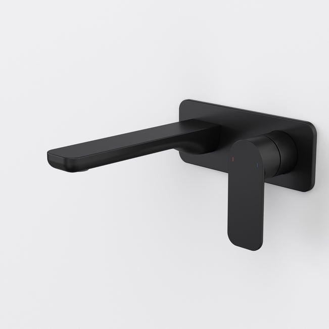 Caroma Luna II Wall Basin/Bath Mixer 180mm - Satin Black 68203BL6AF - The Blue Space