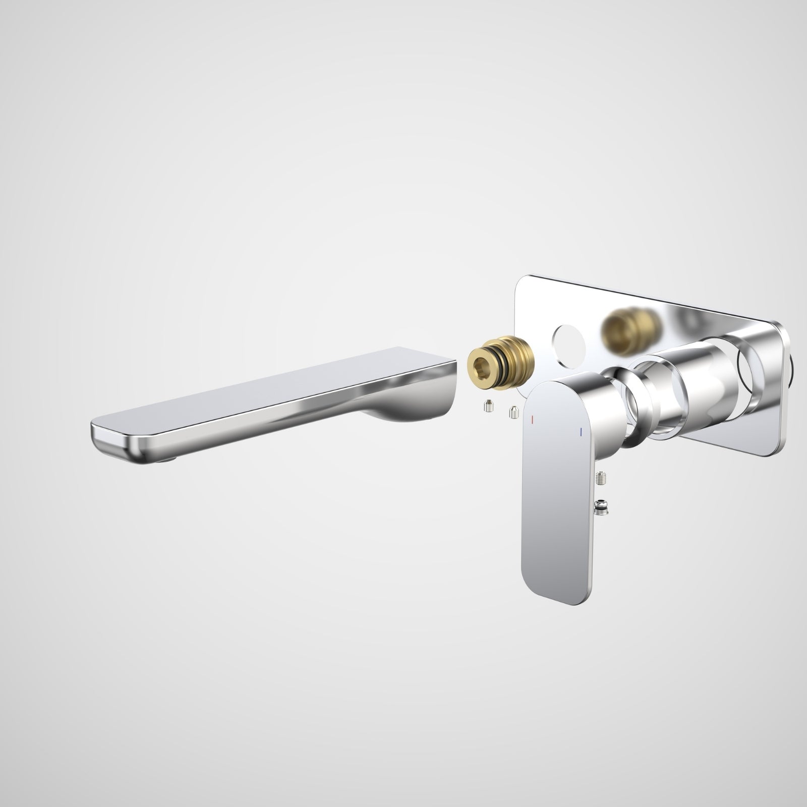 Caroma Luna II Wall Basin/Bath Mixer Trim Kit 180mm - Chrome 68211C6AF - The Blue Space