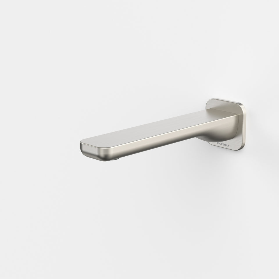 Caroma Luna II Wall Basin/Bath Outlet 180mm - Brushed Nickel