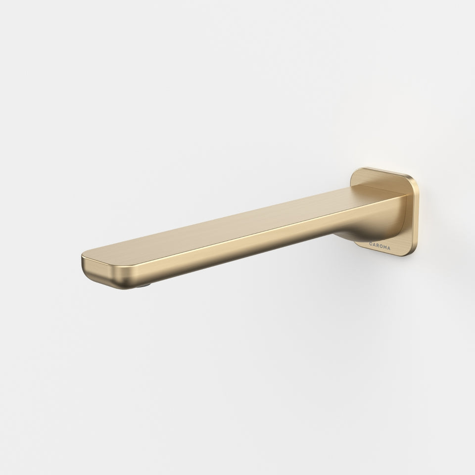 Caroma Luna II Wall Basin/Bath Outlet 220mm - Brushed Brass