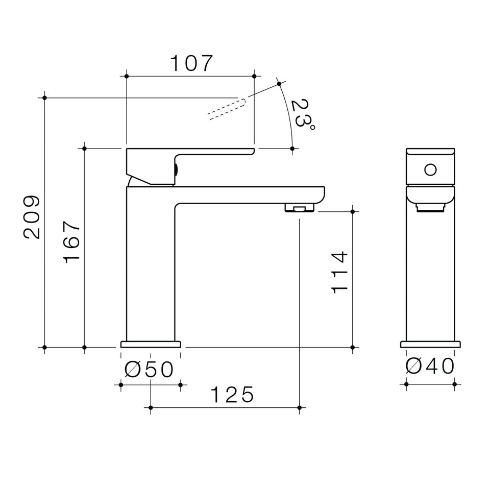 Caroma Luna Lead Free Basin Mixer Chrome