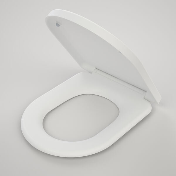 Toilet Seat Caroma Luna Slim Cleanflush Wall Faced Toilet Pan + Seat 844905W/SU - The Blue Space