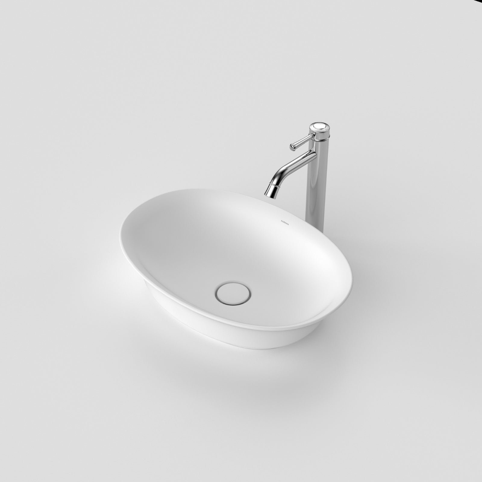 Caroma Riviere Above Counter Basin No Tap Hole - Matte White 4700300MW - The Blue Space