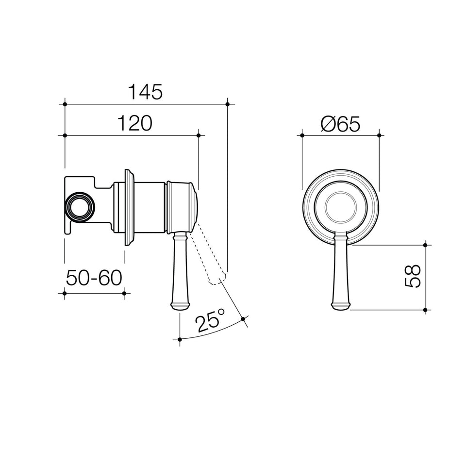 Caroma Riviere Bath/Shower Mixer - Brushed Bronze