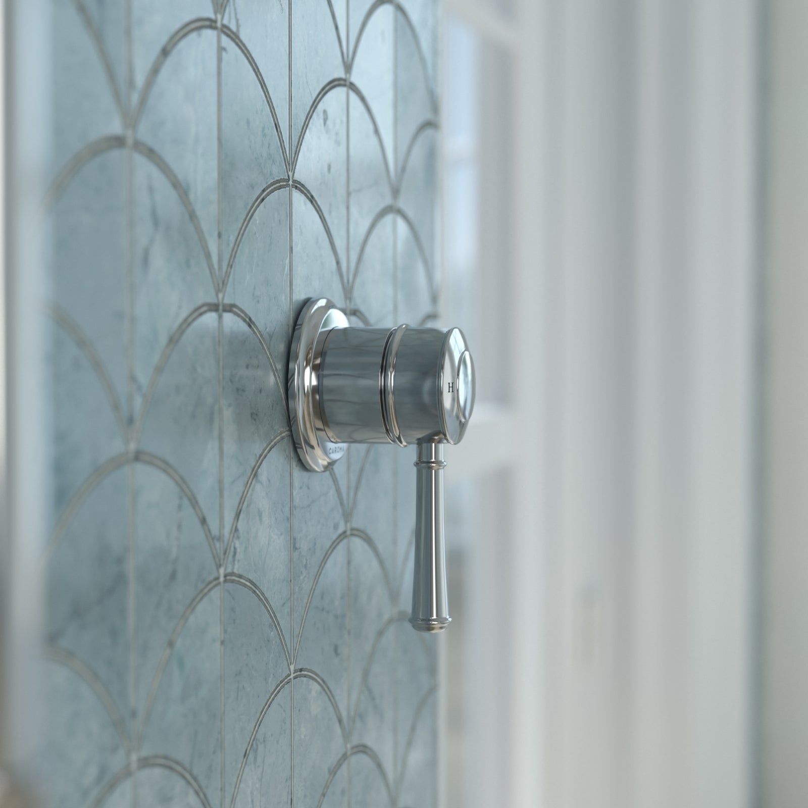Lifestyle 2 Caroma Riviere Bath Shower Mixer Trim Kit - Chrome 520007C - The Blue Space