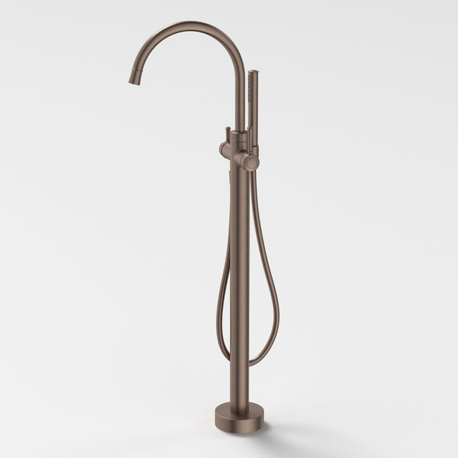 Caroma Riviere Freestanding Bath Filler With Handshower - Brushed Bronze 520018BBZ - The Blue Space