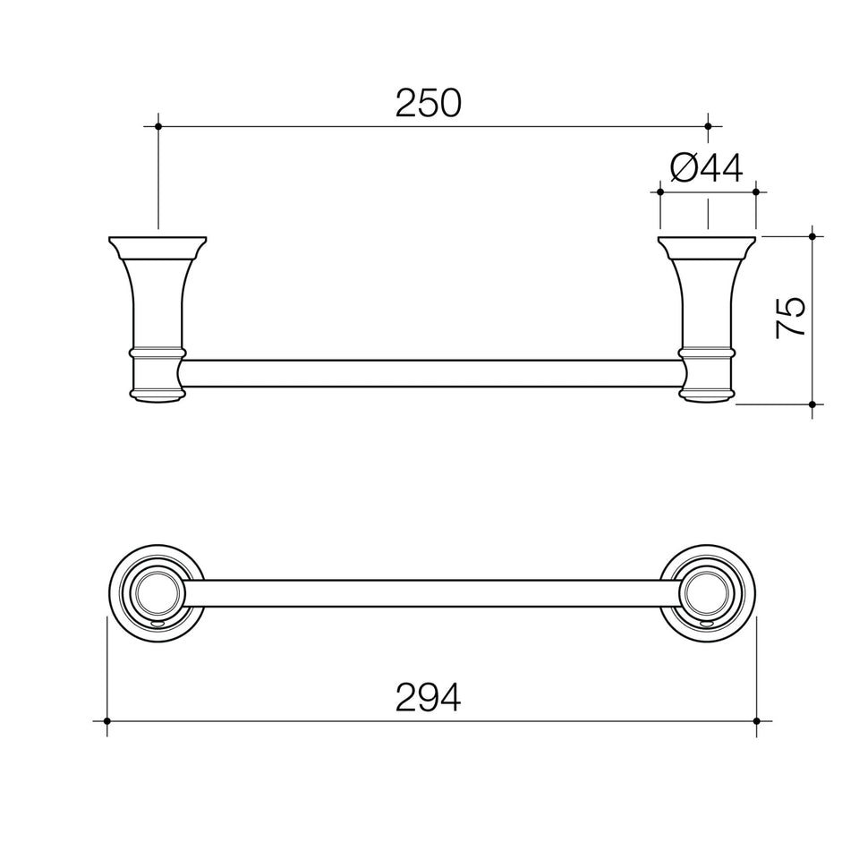 Caroma Riviere Hand Towel Rail - Brushed Bronze