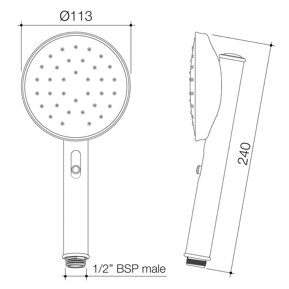 Caroma Riviere Handset - Brushed Nickel