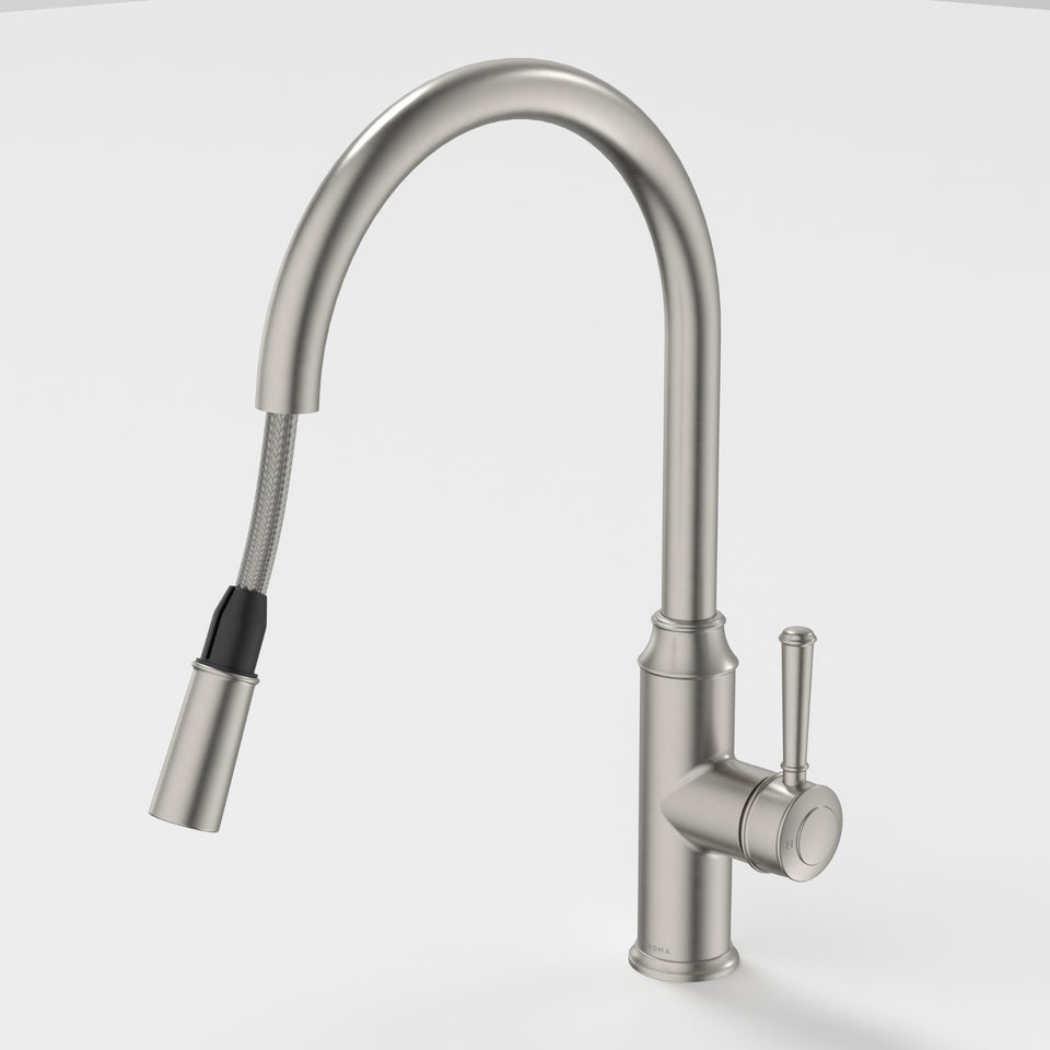 Caroma Riviere Pull Out Sink Mixer - Brushed Nickel