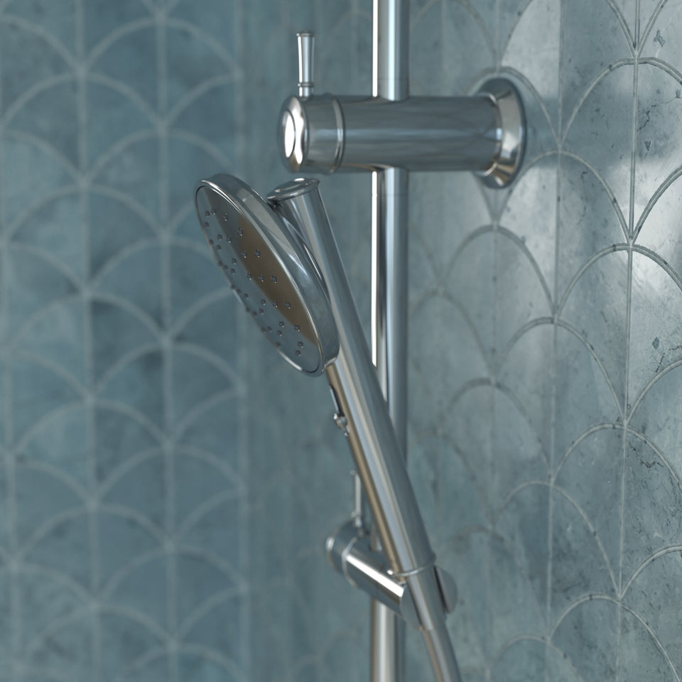 Caroma Riviere Rail Shower with Overhead - Chrome