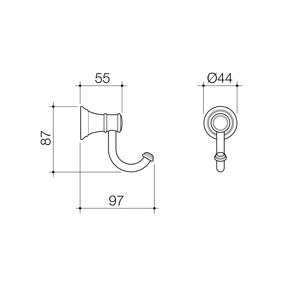 Caroma Riviere Robe Hook - Chrome