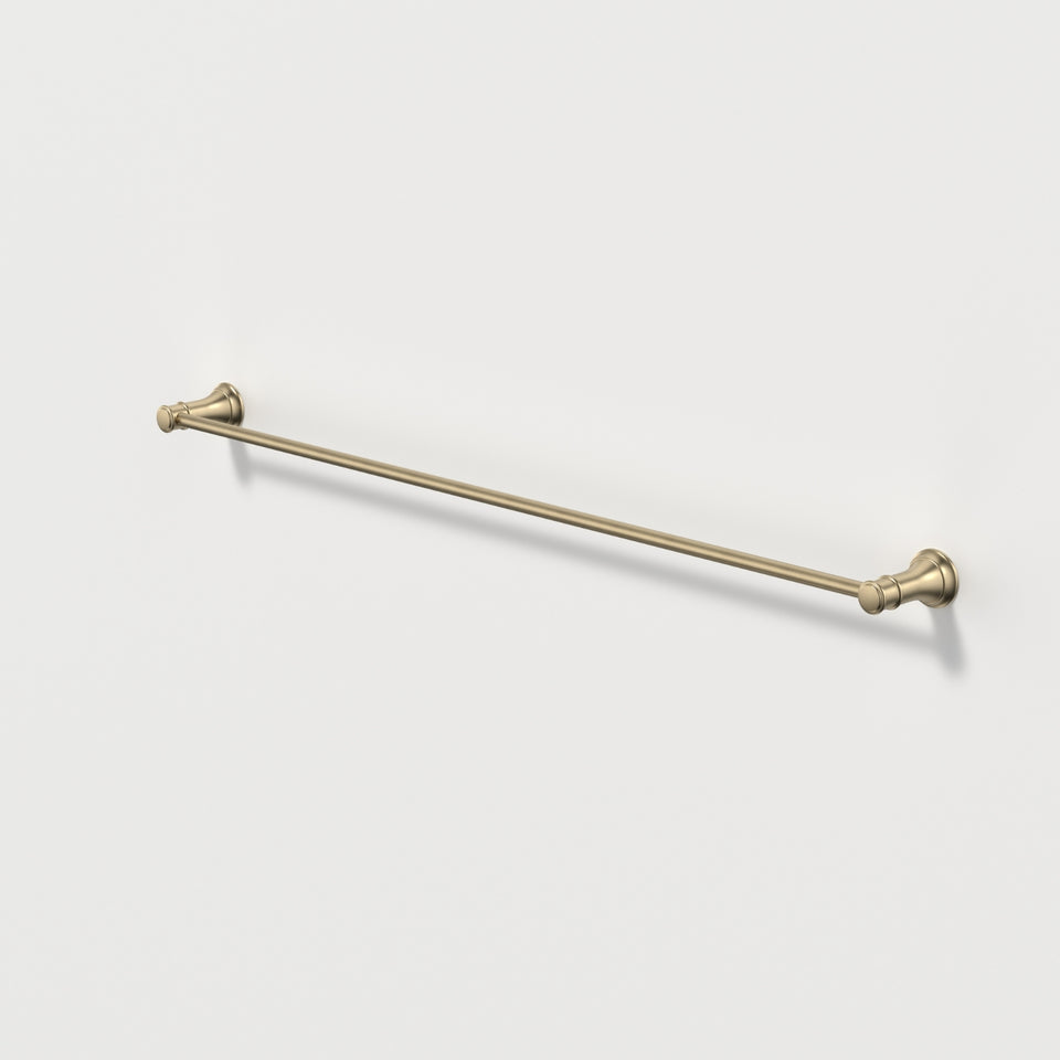 Caroma Riviere Single Towel Rail 800mm - Brushed Brass