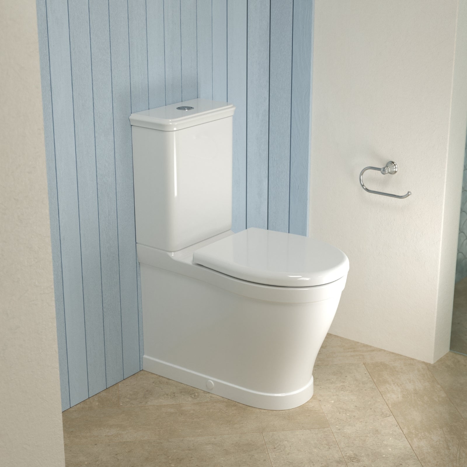 Lifestyle 7 Caroma Riviere Toilet Roll Holder - Chrome 520030C - The Blue Space