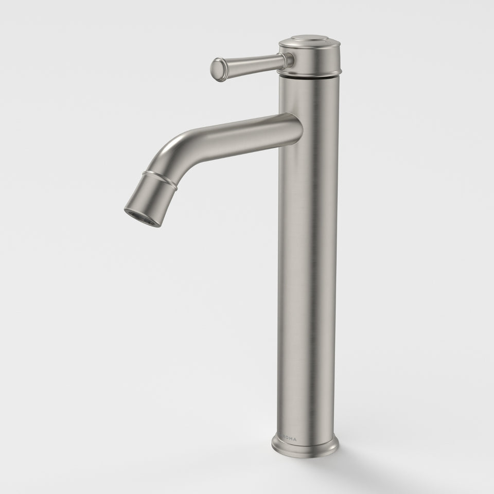 Caroma Riviere Tower Basin Mixer - Brushed Nickel