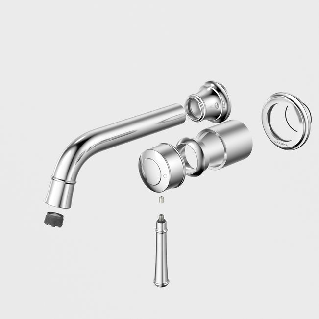Caroma Riviere Wall Basin Bath Mixer 175mm Trim Kit - Chrome 520011C6AF - The Blue Space