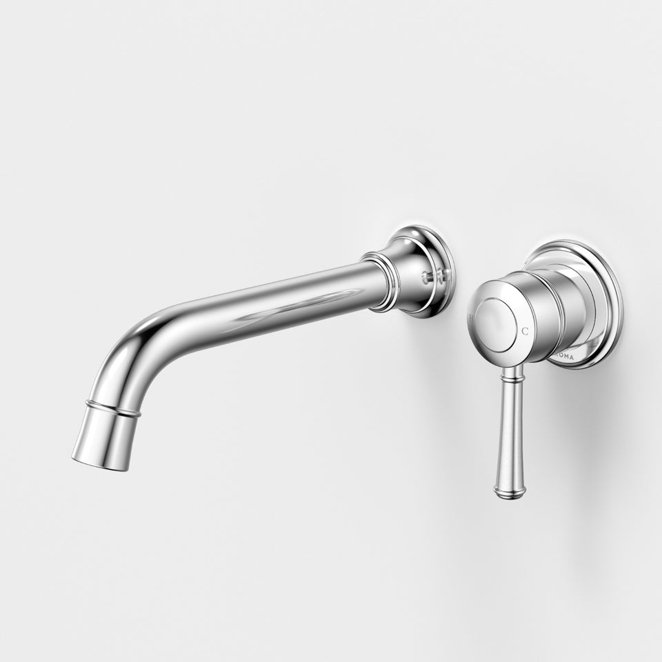 Caroma Riviere Wall Basin/Bath Mixer 210mm - Chrome