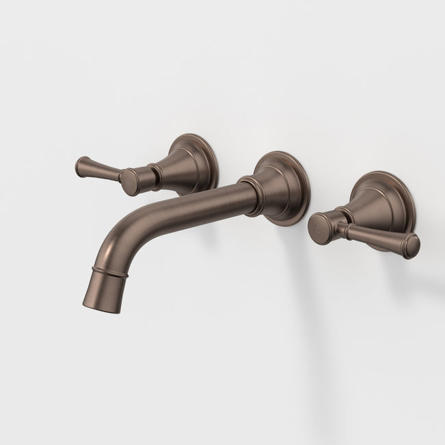 Caroma Riviere Wall Basin Bath Set 175mm - Brushed Bronze 520021BBZ6AF - The Blue Space